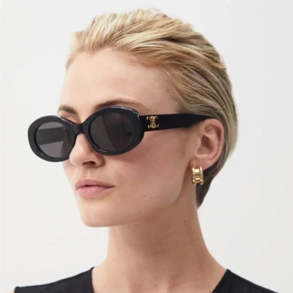 CELINE Women's Triomphe Round Sunglasses - Picture 1 of 4